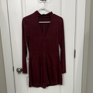 Suede Romper